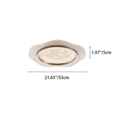 Plafonnier LED moderne rond en métal aluminium acrylique pour chambre à coucher 