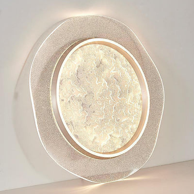 Plafonnier LED moderne rond en métal aluminium acrylique pour chambre à coucher 