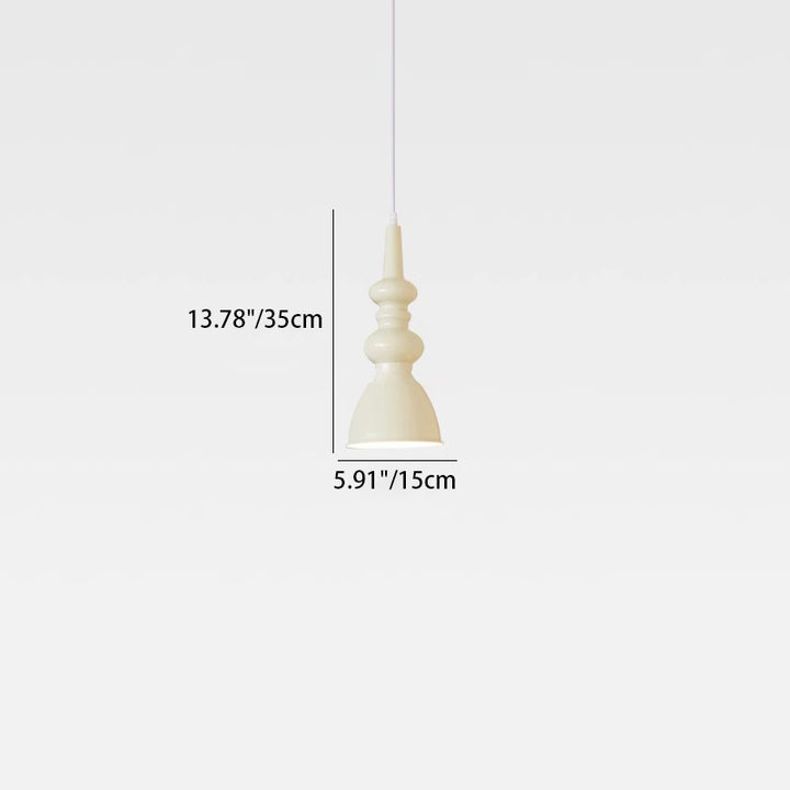 Traditionelle französische Kürbiskegel Eisen 1-Licht Pendelleuchte für das Schlafzimmer 