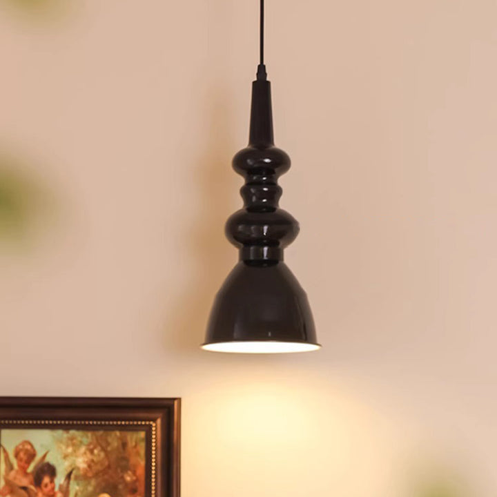 Traditionelle französische Kürbiskegel Eisen 1-Licht Pendelleuchte für das Schlafzimmer 