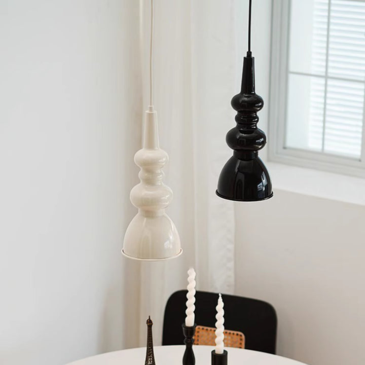 Traditionelle französische Kürbiskegel Eisen 1-Licht Pendelleuchte für das Schlafzimmer 