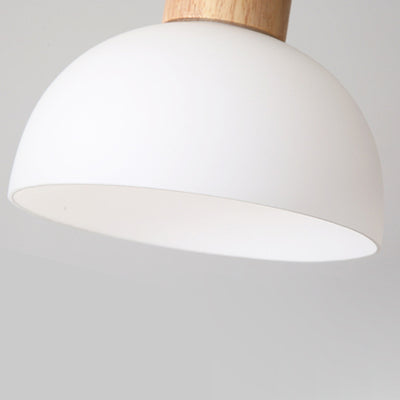 Zeitgenössische nordische Vogelkuppel aus massivem Holz Glas 1-Licht Pendelleuchte für das Schlafzimmer 