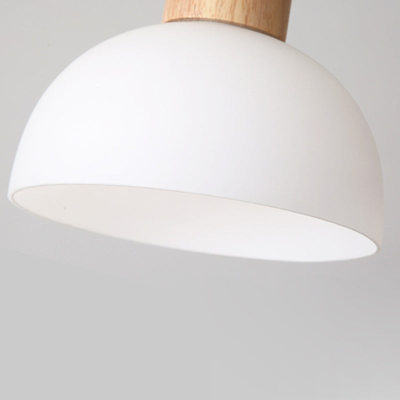 Zeitgenössische nordische Vogelkuppel aus massivem Holz Glas 1-Licht Pendelleuchte für das Schlafzimmer 