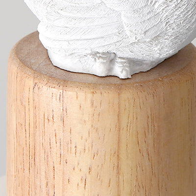 Zeitgenössische nordische Vogelkuppel aus massivem Holz Glas 1-Licht Pendelleuchte für das Schlafzimmer 