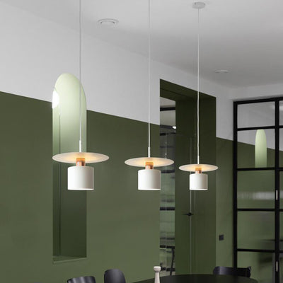 Moderne Einfachheit Fliegende Untertasse Zylinder Eisen 1-Licht Pendelleuchte Für Schlafzimmer 