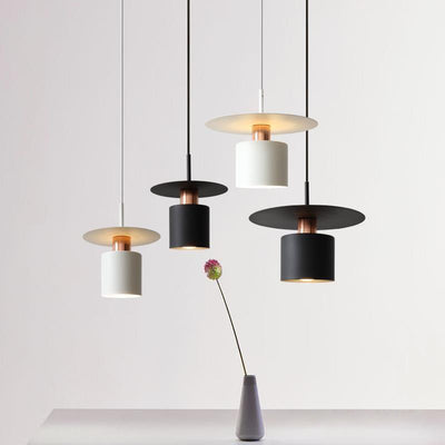 Moderne Einfachheit Fliegende Untertasse Zylinder Eisen 1-Licht Pendelleuchte Für Schlafzimmer 