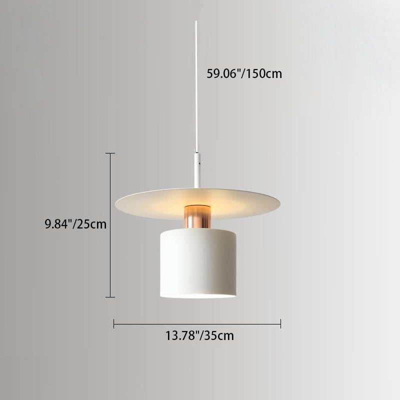 Moderne Einfachheit Fliegende Untertasse Zylinder Eisen 1-Licht Pendelleuchte Für Schlafzimmer 
