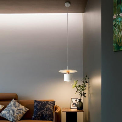 Moderne Einfachheit Fliegende Untertasse Zylinder Eisen 1-Licht Pendelleuchte Für Schlafzimmer 