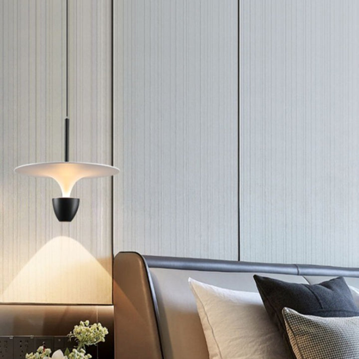 Zeitgenössische Nordische Fliegende Untertasse Aluminium LED Pendelleuchte Für Schlafzimmer 