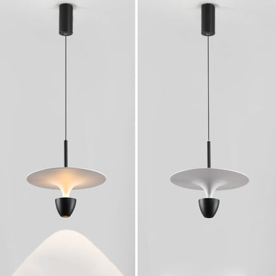Suspension LED en aluminium en forme de soucoupe volante nordique contemporaine pour chambre 