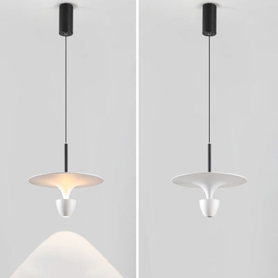 Suspension LED en aluminium en forme de soucoupe volante nordique contemporaine pour chambre 