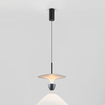 Suspension LED en aluminium en forme de soucoupe volante nordique contemporaine pour chambre 