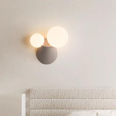 Zeitgenössische kreative Kaktus Zylinderharz PE 2-Licht Wandleuchte für das Schlafzimmer 