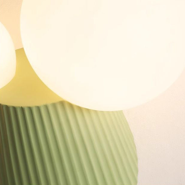 Zeitgenössische kreative Kaktus Zylinderharz PE 2-Licht Wandleuchte für das Schlafzimmer 