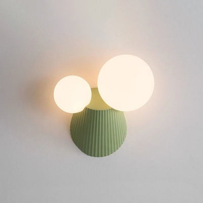 Zeitgenössische kreative Kaktus Zylinderharz PE 2-Licht Wandleuchte für das Schlafzimmer 