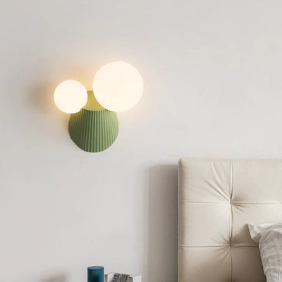 Zeitgenössische kreative Kaktus Zylinderharz PE 2-Licht Wandleuchte für das Schlafzimmer 