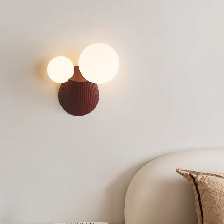 Zeitgenössische kreative Kaktus Zylinderharz PE 2-Licht Wandleuchte für das Schlafzimmer 