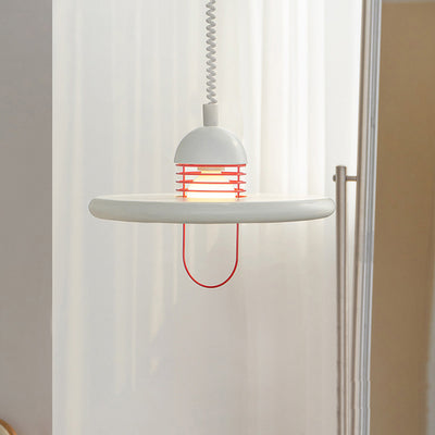 Moderne Einfachheit Fliegende Untertasse Runde Metall 1-Licht Pendelleuchte Für Schlafzimmer 