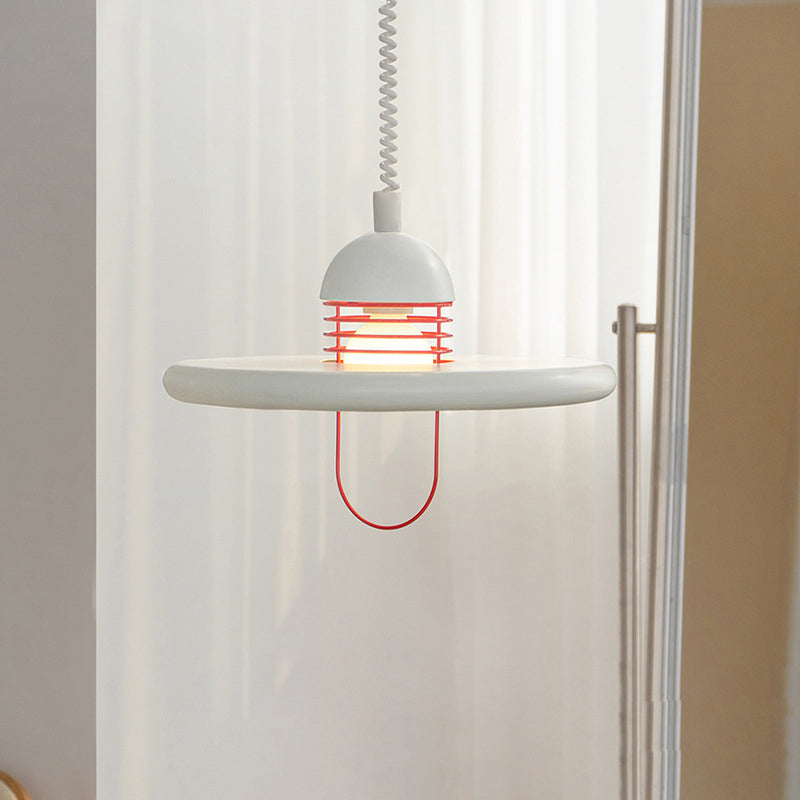 Moderne Einfachheit Fliegende Untertasse Runde Metall 1-Licht Pendelleuchte Für Schlafzimmer 