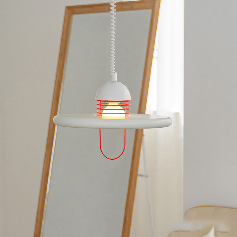 Moderne Einfachheit Fliegende Untertasse Runde Metall 1-Licht Pendelleuchte Für Schlafzimmer 