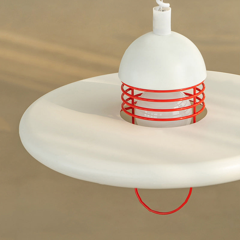Moderne Einfachheit Fliegende Untertasse Runde Metall 1-Licht Pendelleuchte Für Schlafzimmer 
