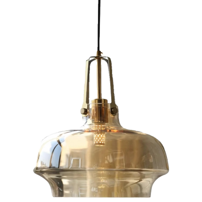 Traditionelle französische transparente Kuppel Metall Glas LED Pendelleuchte für das Schlafzimmer 