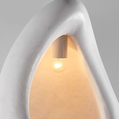 Zeitgenössische kreative Halb-Nest-Oval-Hochdichte-Polystyrol-1-Licht-Pendelleuchte für das Wohnzimmer 