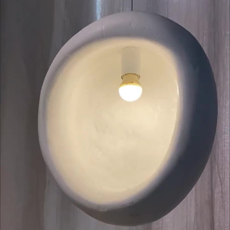 Zeitgenössische kreative Halb-Nest-Oval-Hochdichte-Polystyrol-1-Licht-Pendelleuchte für das Wohnzimmer 