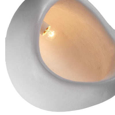 Zeitgenössische kreative Halb-Nest-Oval-Hochdichte-Polystyrol-1-Licht-Pendelleuchte für das Wohnzimmer 
