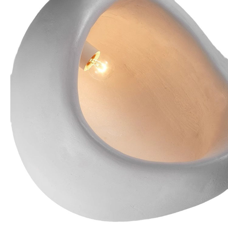 Zeitgenössische kreative Halb-Nest-Oval-Hochdichte-Polystyrol-1-Licht-Pendelleuchte für das Wohnzimmer 