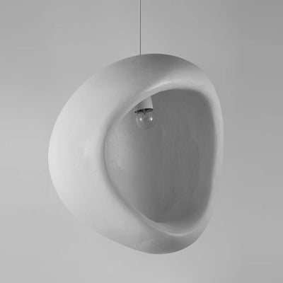 Zeitgenössische kreative Halb-Nest-Oval-Hochdichte-Polystyrol-1-Licht-Pendelleuchte für das Wohnzimmer 
