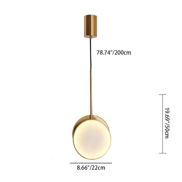 Moderne Luxus Runde Metall Marmor LED Pendelleuchte Für Schlafzimmer 