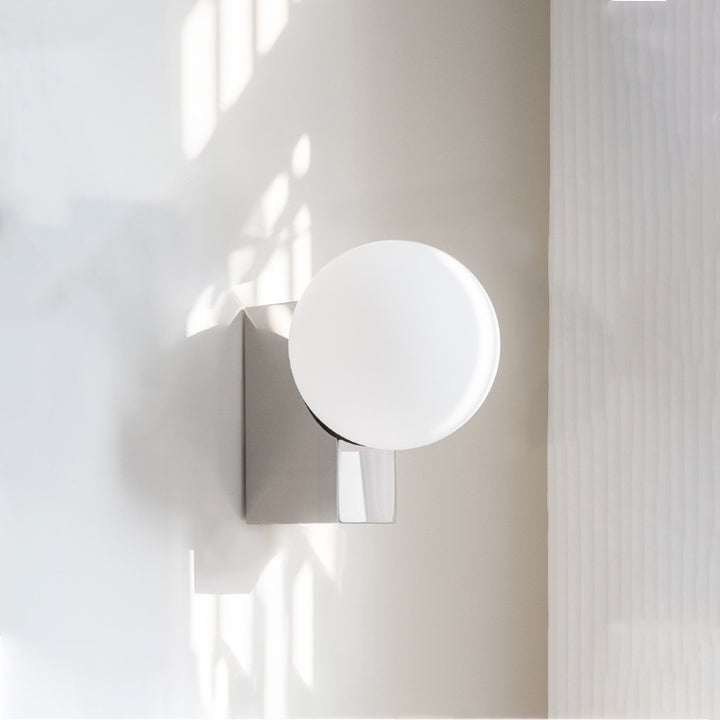 Lámpara Aplique de Pared de 1 Luz de Vidrio y Hierro Rectangular de Simplicidad Moderna para Dormitorio 