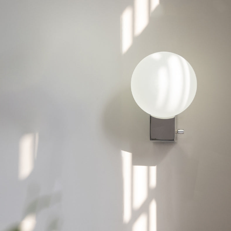 Moderne Einfachheit Rechteckige Eisen-Glas 1-Licht Wandleuchte für das Schlafzimmer 