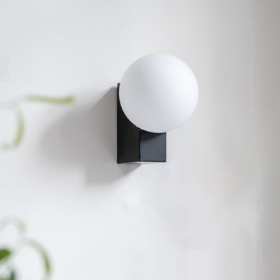 Moderne Einfachheit Rechteckige Eisen-Glas 1-Licht Wandleuchte für das Schlafzimmer 