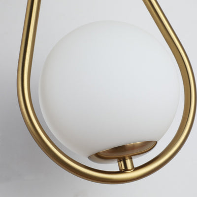 Zeitgenössische nordische Wassertropfen Eisen Glas 1-Licht Wandleuchte für das Schlafzimmer 