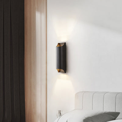 Modern Luxury Rectangular Copper 2-Light Wall Sconce Lamp For Hallway