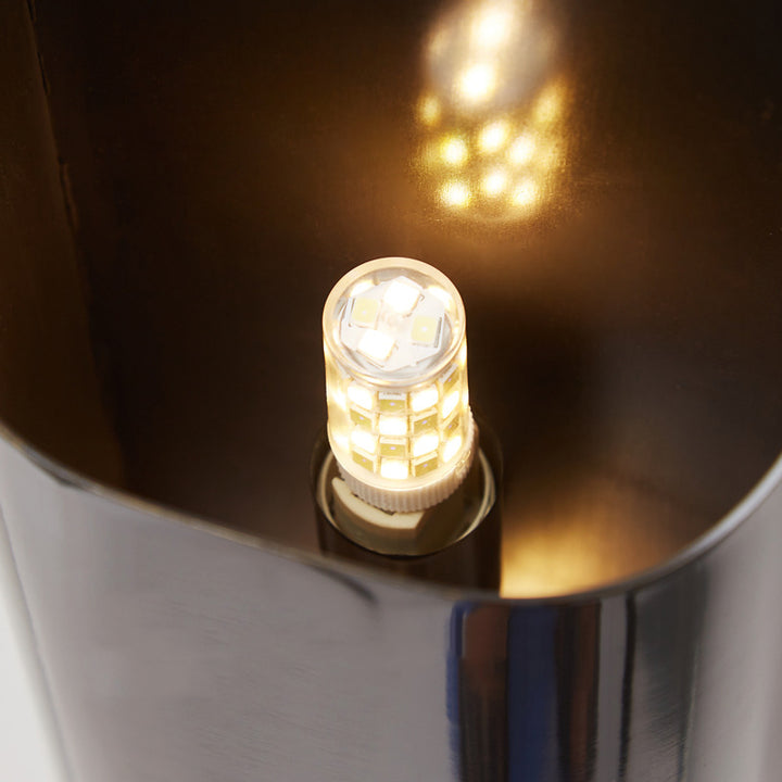 Lámpara de Aplique de Pared de Cobre Rectangular de 2 Luces de Lujo Moderno para Pasillo 