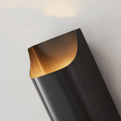 Modern Luxury Rectangular Copper 2-Light Wall Sconce Lamp For Hallway