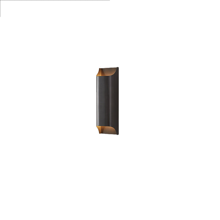 Lámpara de Aplique de Pared de Cobre Rectangular de 2 Luces de Lujo Moderno para Pasillo 