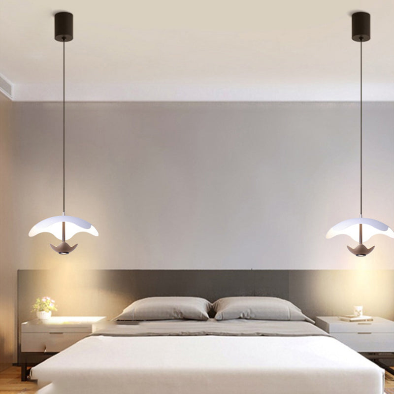 Zeitgenössische nordische Kuppel Aluminium Eisen Acryl LED Pendelleuchte für das Schlafzimmer 