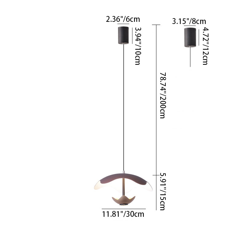 Zeitgenössische nordische Kuppel Aluminium Eisen Acryl LED Pendelleuchte für das Schlafzimmer 