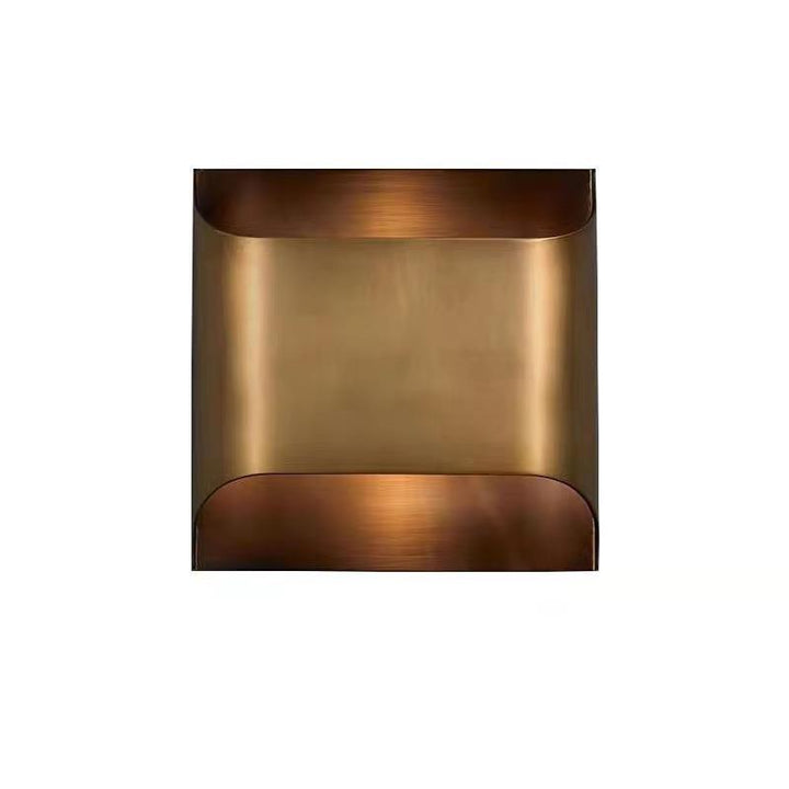 Moderne Luxus Quadratische Kupfer 1-Licht Wandleuchte Für Wohnzimmer 