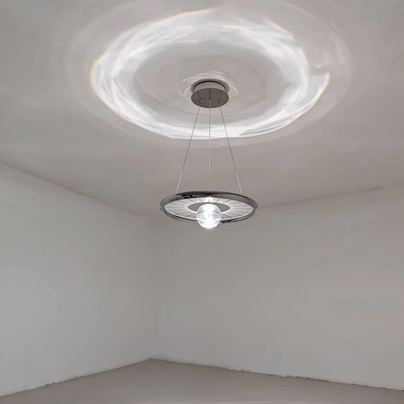 Plafonnier LED en fer acrylique rond de simplicité moderne pour chambre à coucher 