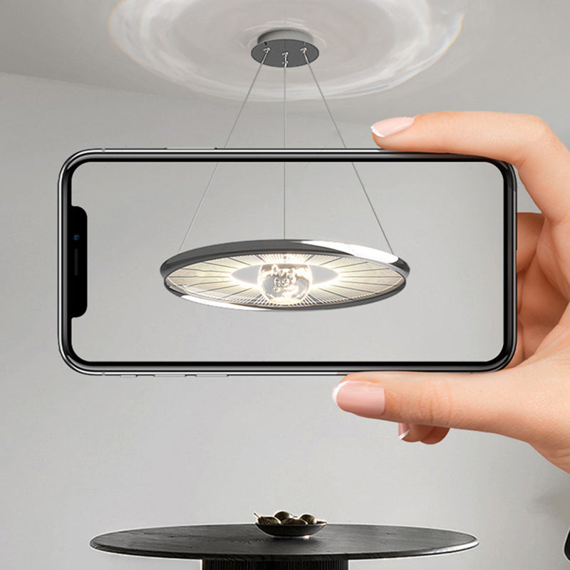 Plafonnier LED en fer acrylique rond de simplicité moderne pour chambre à coucher 