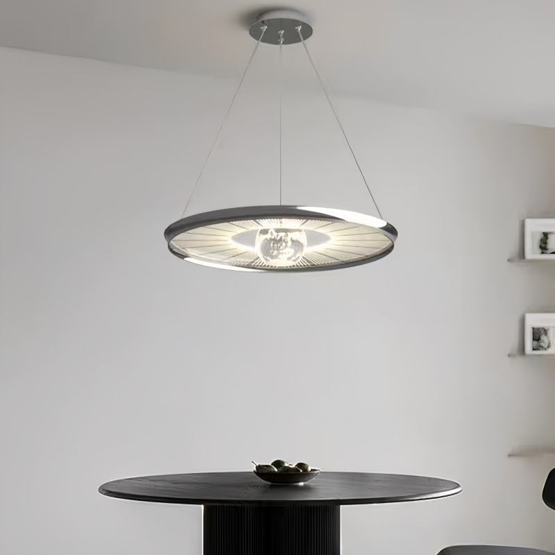 Plafonnier LED en fer acrylique rond de simplicité moderne pour chambre à coucher 