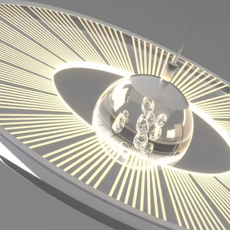 Plafonnier LED en fer acrylique rond de simplicité moderne pour chambre à coucher 