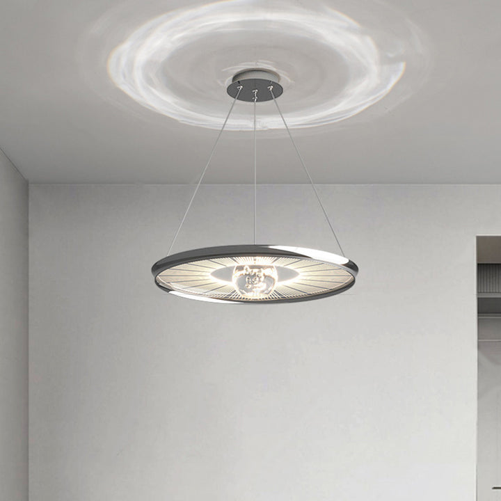 Plafonnier LED en fer acrylique rond de simplicité moderne pour chambre à coucher 