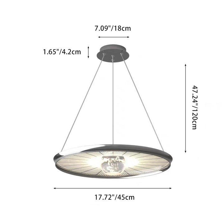 Plafonnier LED en fer acrylique rond de simplicité moderne pour chambre à coucher 