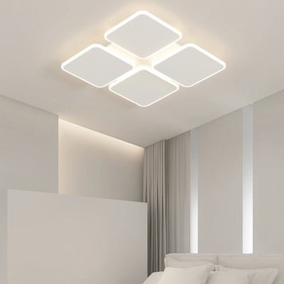 Moderne Einfachheit Klee Runde Eisen Acryl LED Semi-Flush Mount Deckenleuchte für Schlafzimmer 